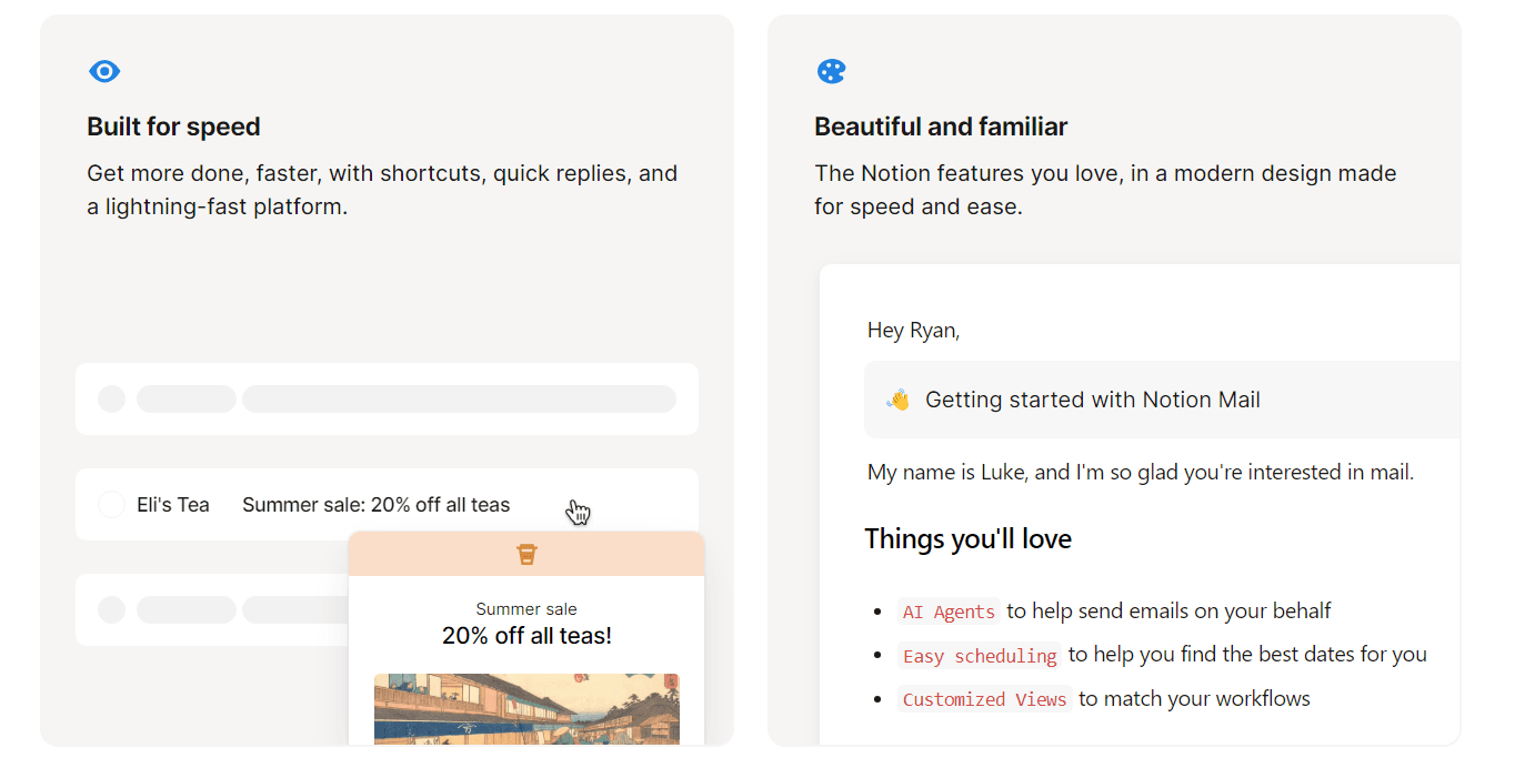 Notion Mail Features