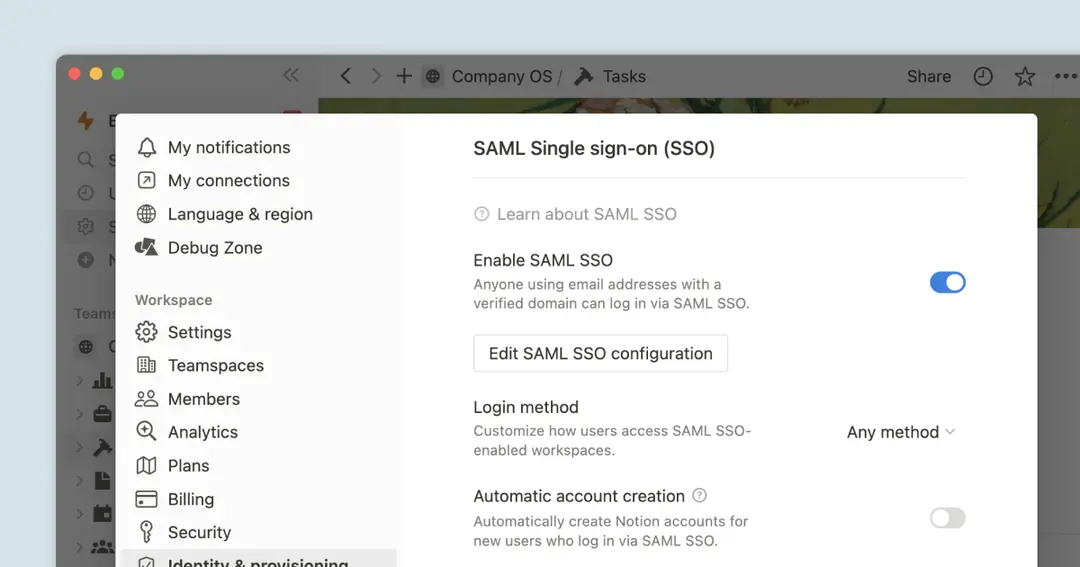 SSO de SAML